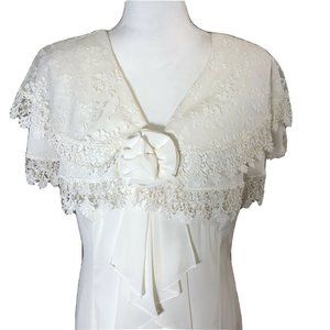 Vintage Scott McClintock Bridal Ivory 14 Chiffon